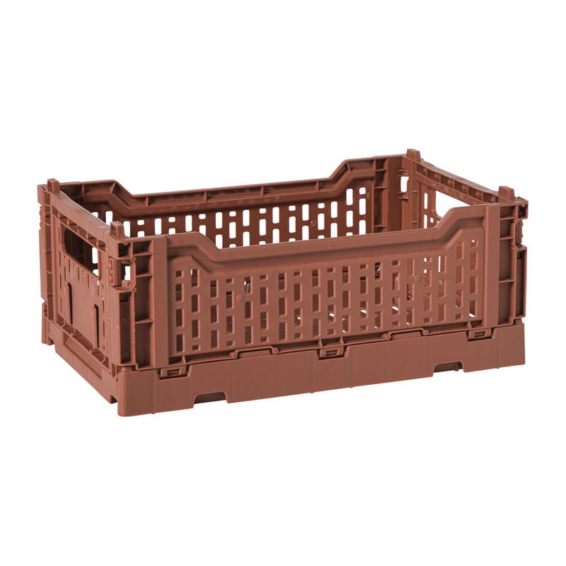 Vouwkrat middel - bruin - 10.5x27x17 cm