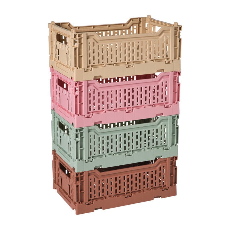 Vouwkrat middel - bruin - 10.5x27x17 cm