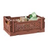 Vouwkrat middel - bruin - 10.5x27x17 cm
