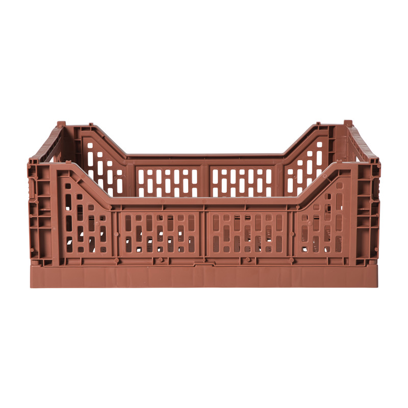 Vouwkrat groot - bruin - 14.5x40x30 cm