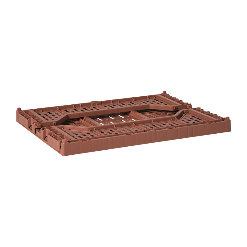 Vouwkrat groot - bruin - 14.5x40x30 cm