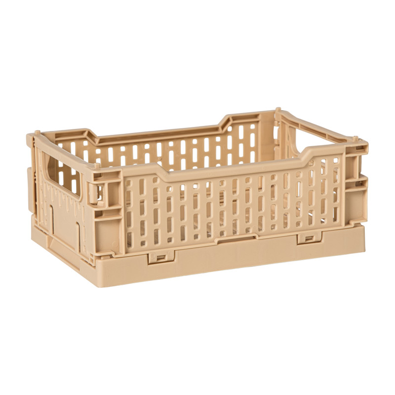 Vouwkrat klein - beige -  6x15x10 cm