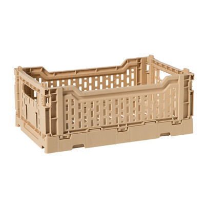 Vouwkrat middel - beige - 10.5x27x17 cm