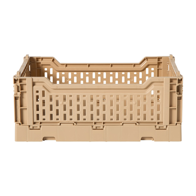 Vouwkrat middel - beige - 10.5x27x17 cm