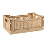 Vouwkrat middel - beige - 10.5x27x17 cm