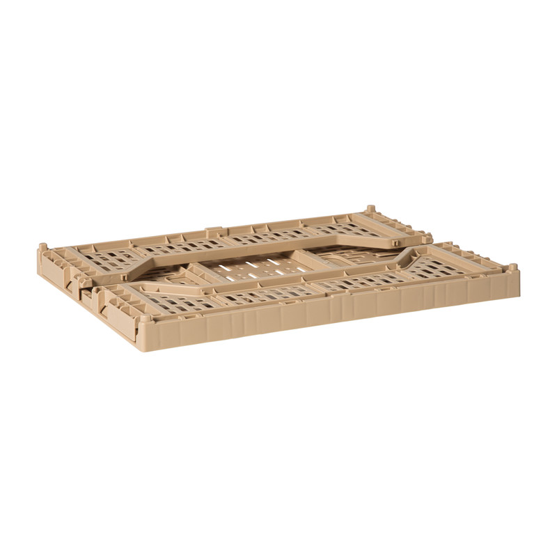 Vouwkrat groot - beige - 14.5x40x30 cm
