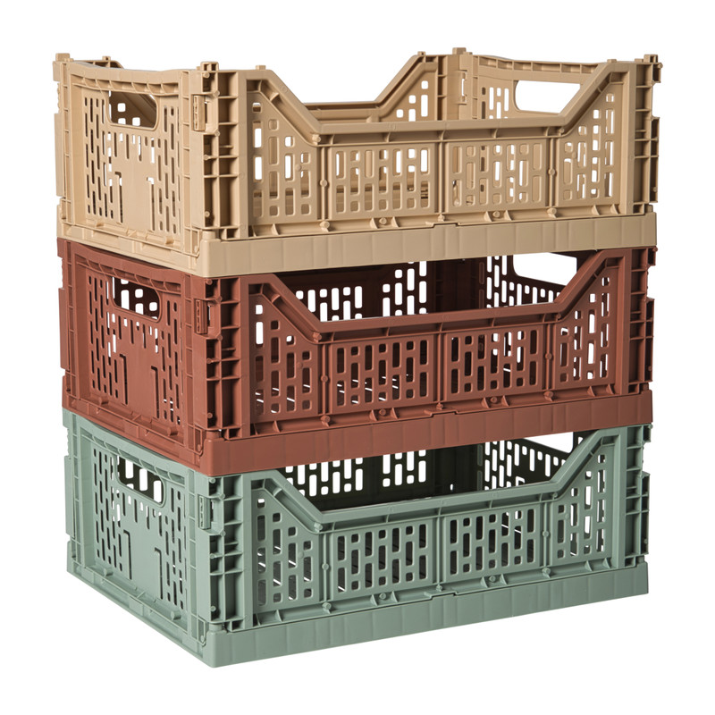 Vouwkrat groot - beige - 14.5x40x30 cm