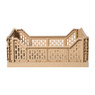 Vouwkrat groot - beige - 14.5x40x30 cm