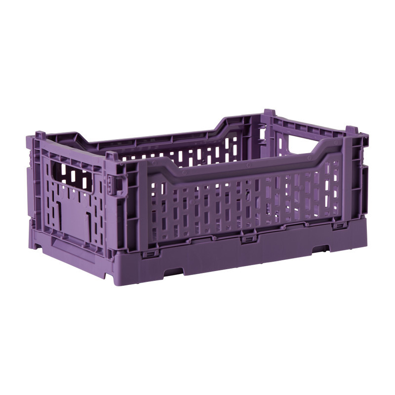 Vouwkrat middel - donkerpaars - 10x27x17 cm