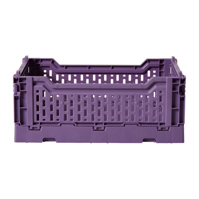 Vouwkrat middel - donkerpaars - 10x27x17 cm