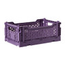 Vouwkrat middel - donkerpaars - 10x27x17 cm