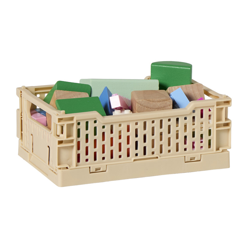 Vouwkrat middel - beige - 10x27x17 cm