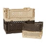 Vouwkrat middel - beige - 10x27x17 cm