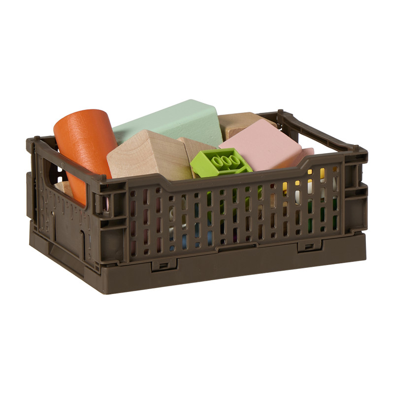 Vouwkrat middel - bruin - 10x27x17 cm