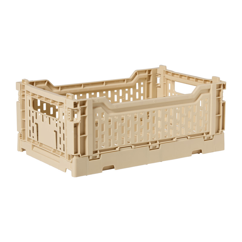 Vouwkrat groot - beige - 14x40x30 cm