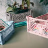 Vouwkrat middel - roze - 10x27x17 cm