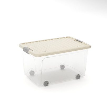 Opbergbox met wieltjes - 50 liter - 56x39x32 cm