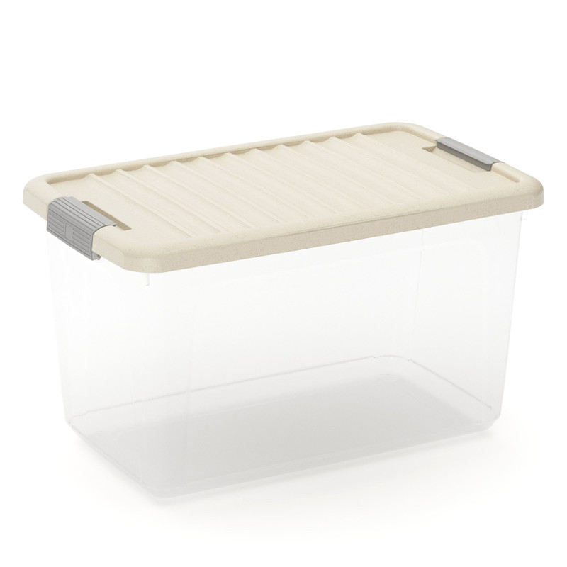 Clipbox 30l deksel - beige - 37.5x25x23 cm