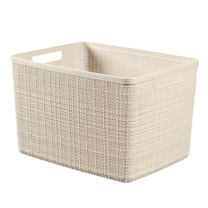 Opbergmand jute - beige - 20 liter