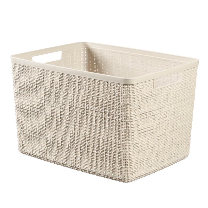 Opbergmand jute - beige - 20 liter