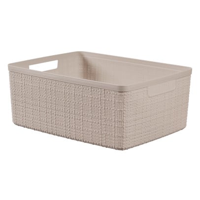 Opbergmand jute middel - beige - 12 liter