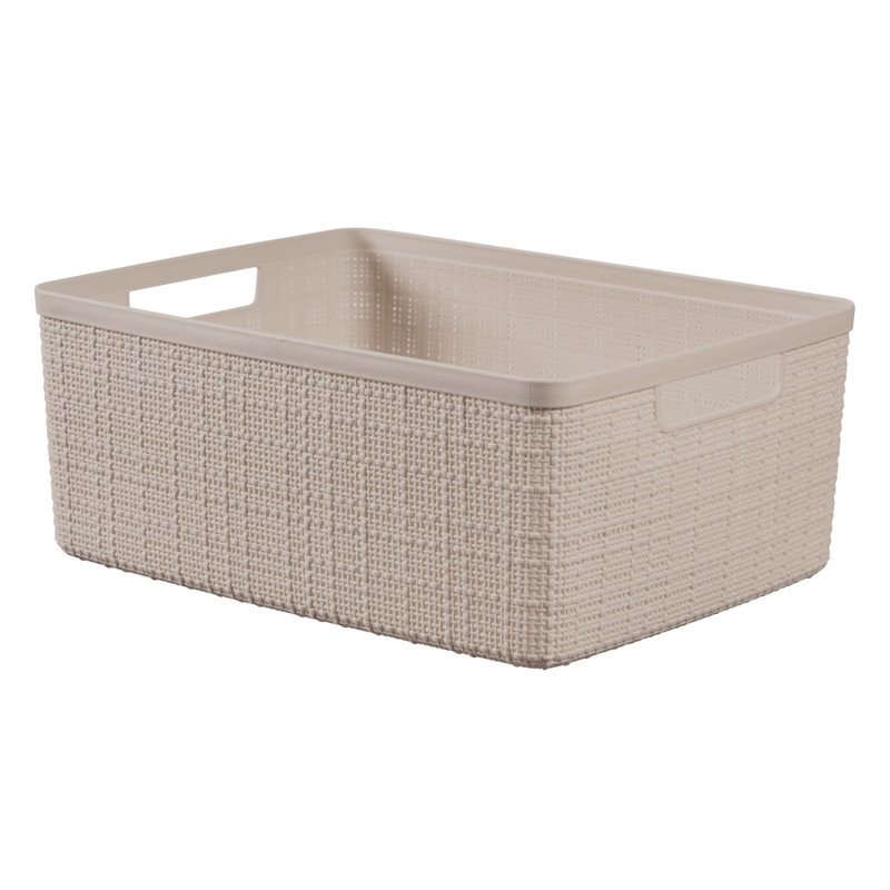 Opbergmand jute middel - beige - 12 liter