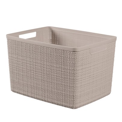 Opbergmand jute groot - beige - 20 liter