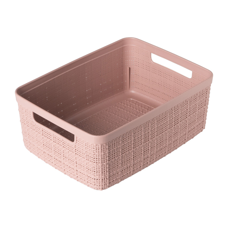 Curver jute opbergmand S - 5 liter - roze