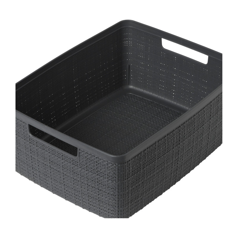 Curver jute opbergmand M - 12 liter - grijs