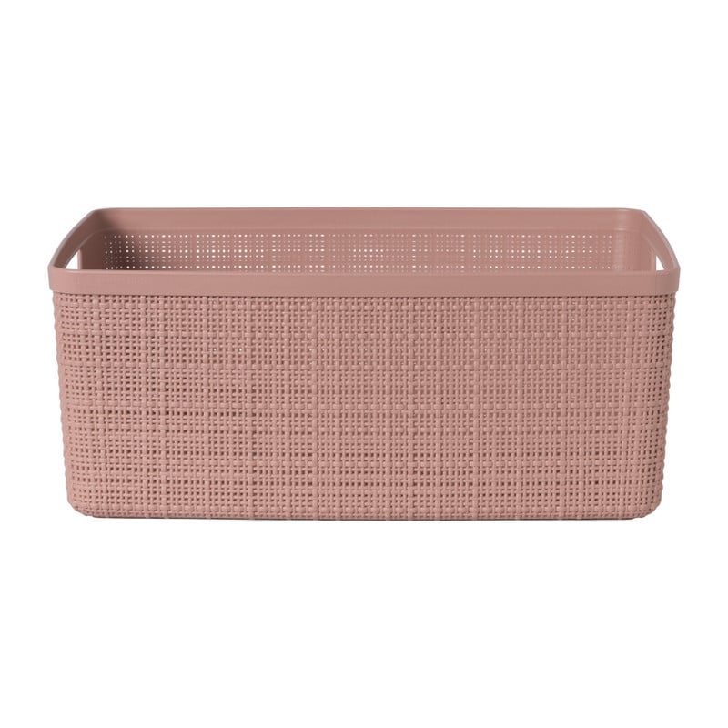 Curver jute opbergmand M - 12 liter - roze