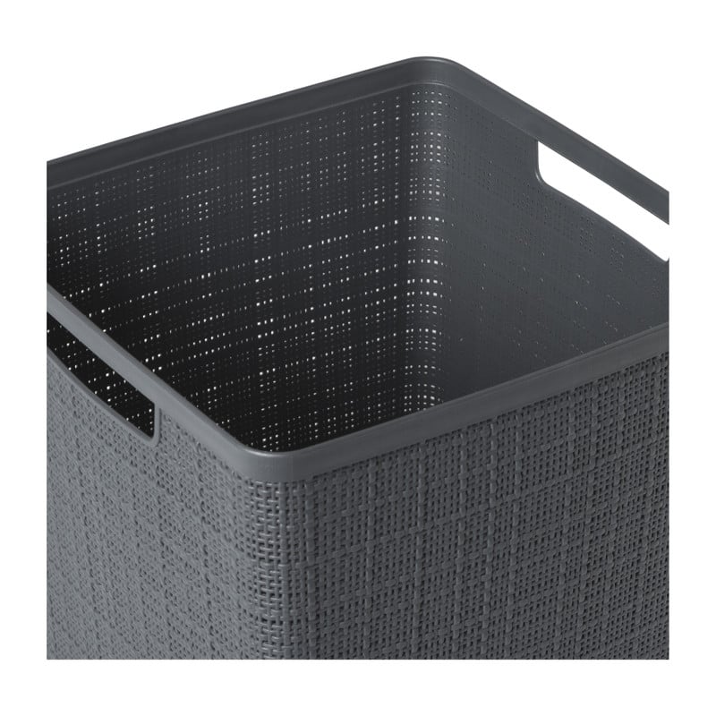 Curver jute opbergmand cube 17 liter grijs Xenos