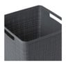 Curver jute opbergmand cube - 17 liter - grijs