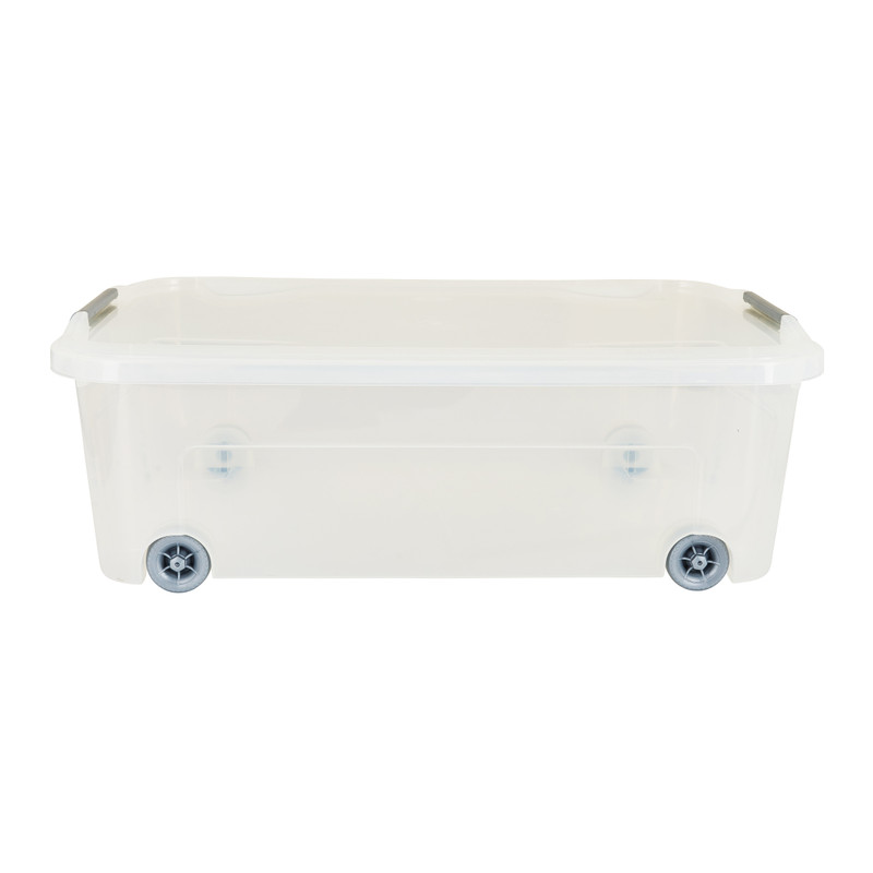Onder-het-bed clipbox - transparant - 59,3x38x20 cm