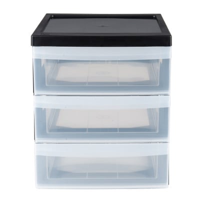Iris ladesysteem A5 - 3 lades - zwart - 26x22x19 cm