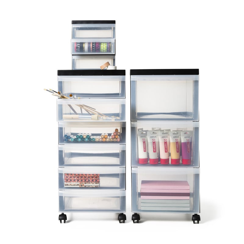 Iris ladesysteem A4 - 3 lades - zwart - 35.5x26x25.5 cm