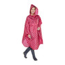 Travel poncho dots - fuchsia