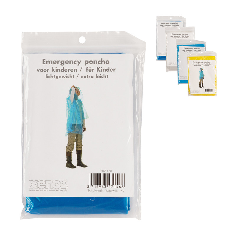 Regenponcho kids - diverse kleuren
