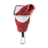 Travel-/sporthanddoek met karabijnhaak - 40x30 cm - rood