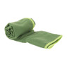 Travel-/sporthanddoek met karabijnhaak - 40x30 cm - groen
