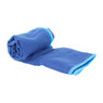 Travel-/sporthanddoek met karabijnhaak - 40x30 cm - blauw