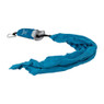 Travel-/sporthanddoek met karabijnhaakje - 40x40 cm - blauw