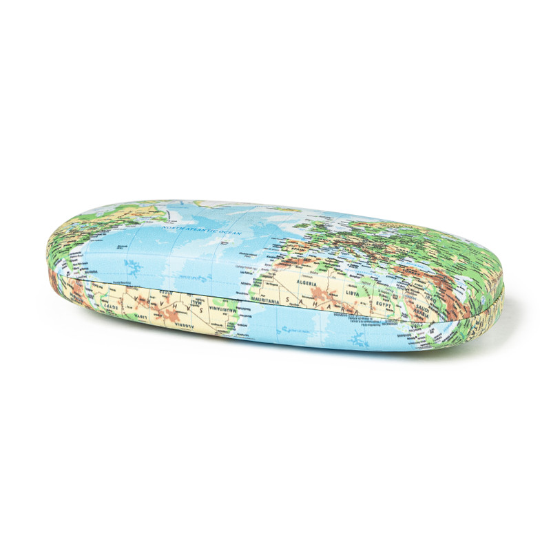 Zonnebril cover - wereldkaart - 16x6x4 cm