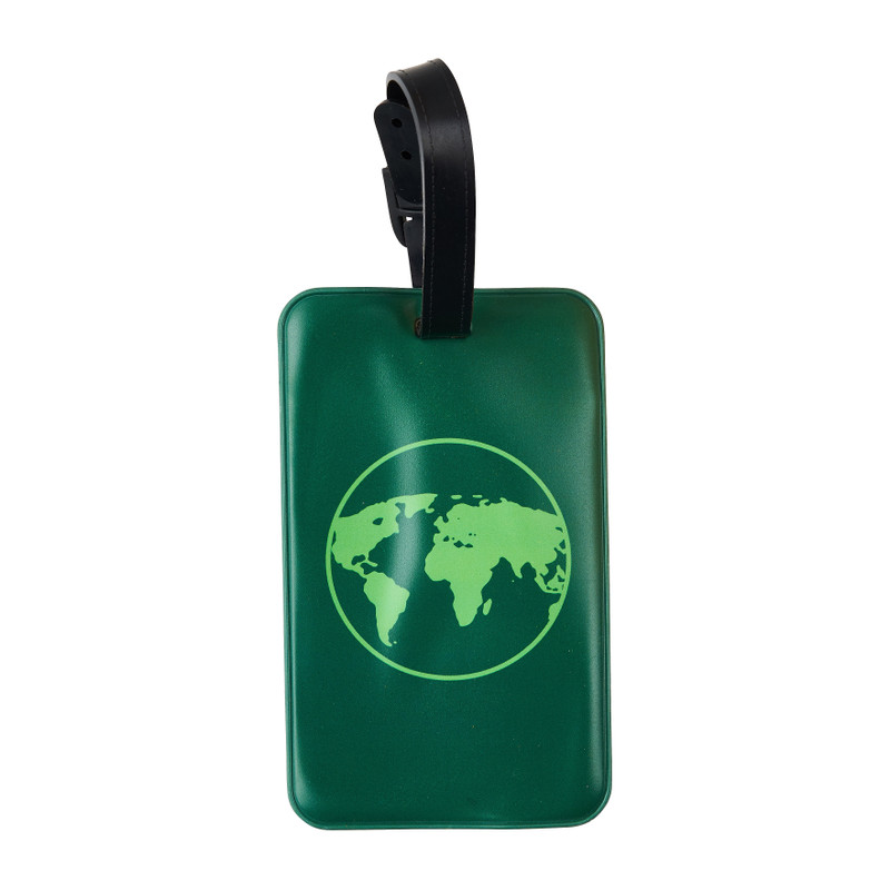 Kofferlabel wereldbol - diverse kleuren