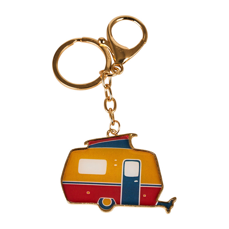 Sleutelhanger happy camper - diverse soorten - 10 cm