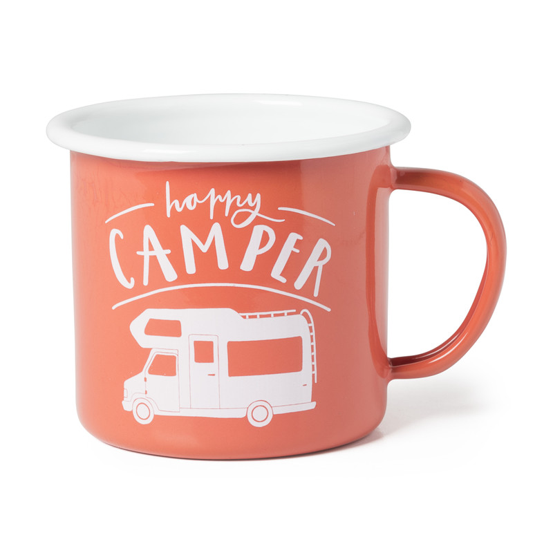 Beker Happy Camper - rood - 350 ml