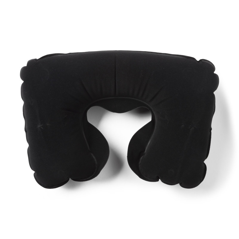 Opblaasbare nekkussen - zwart - 38x33x12 cm