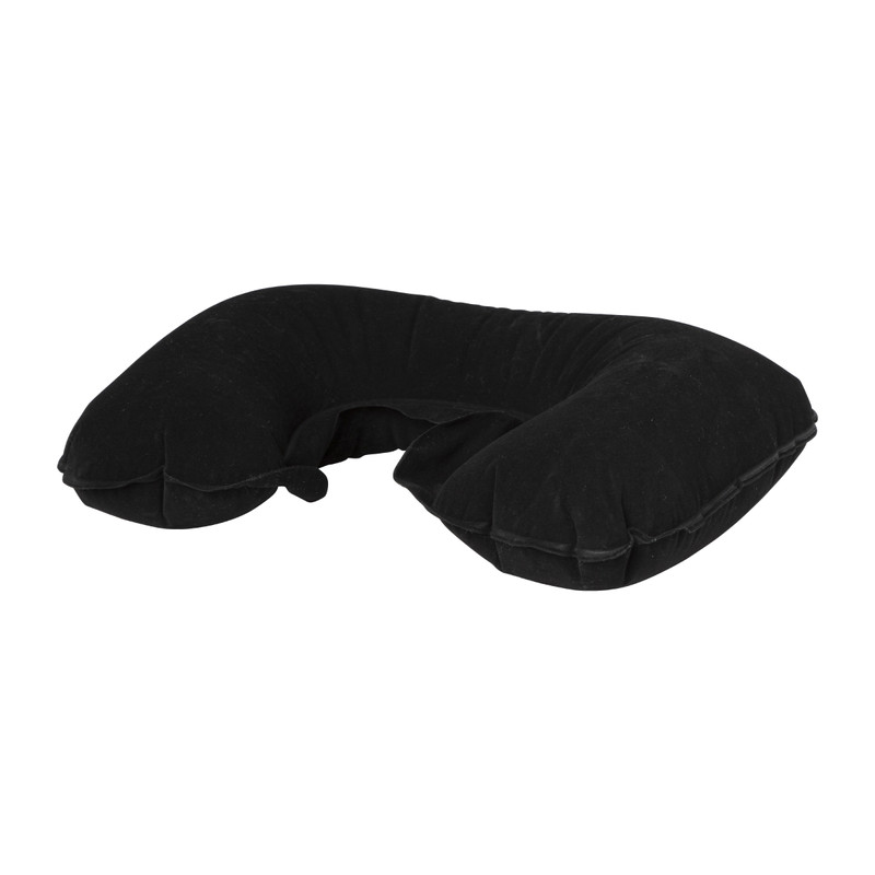 Opblaasbare nekkussen - zwart - 38x33x12 cm