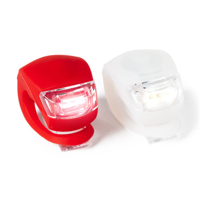 Fietslampje LED - set van 2 - 3x3x4 cm