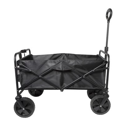 Opvouwbare bolderkar - zwart - 103x54x108 cm 