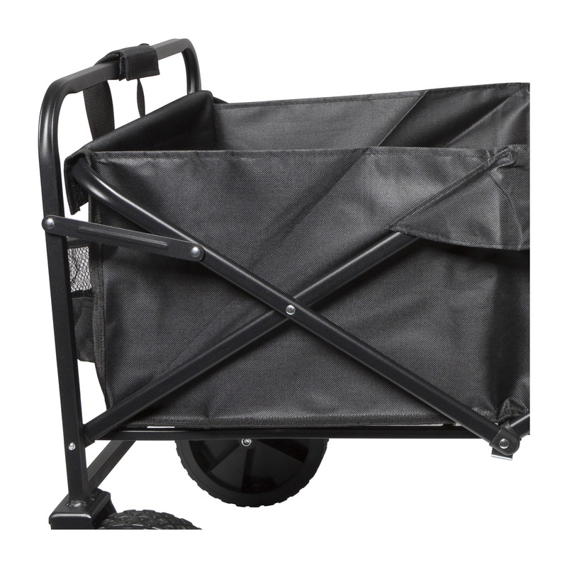 Opvouwbare bolderkar - zwart - 103x54x108 cm 